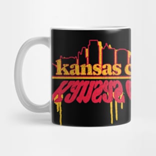 Kansas City Football Red Gold Cityscape Travel Missouri Mug